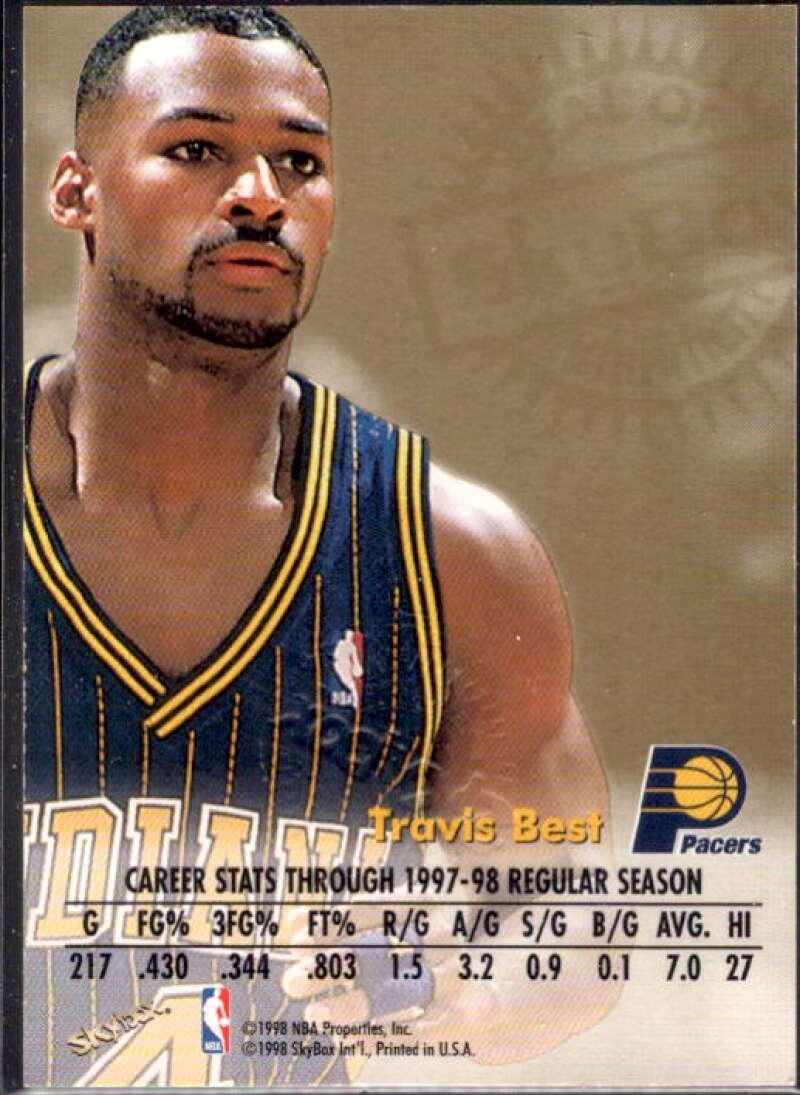 Travis Best Card 1998-99 SkyBox Premium Autographics #13  Image 2