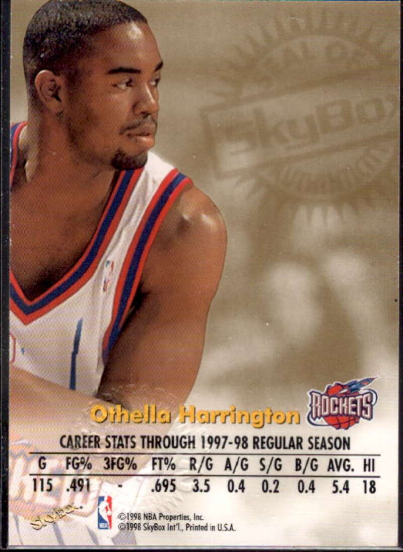 Othella Harrington Card 1998-99 SkyBox Premium Autographics #51  Image 2