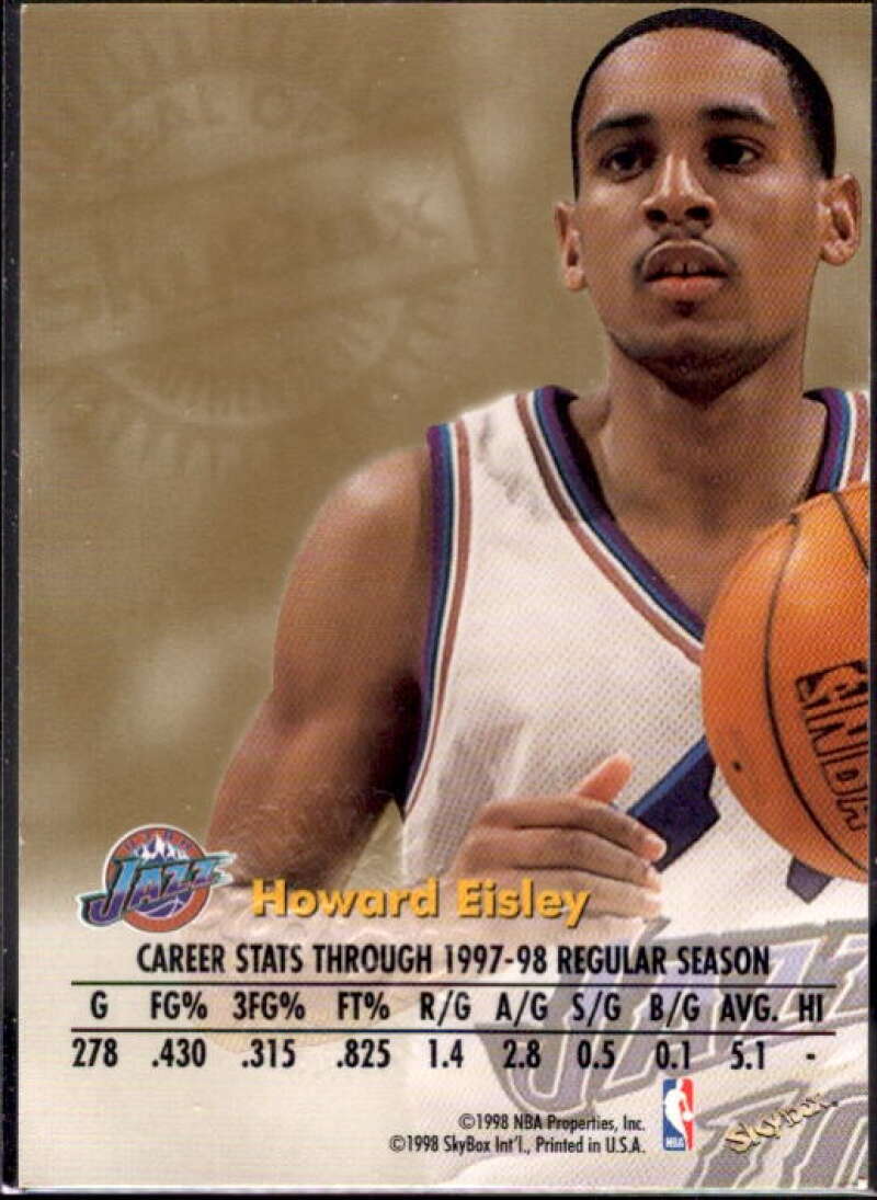 Howard Eisley Card 1998-99 SkyBox Premium Autographics #38  Image 2