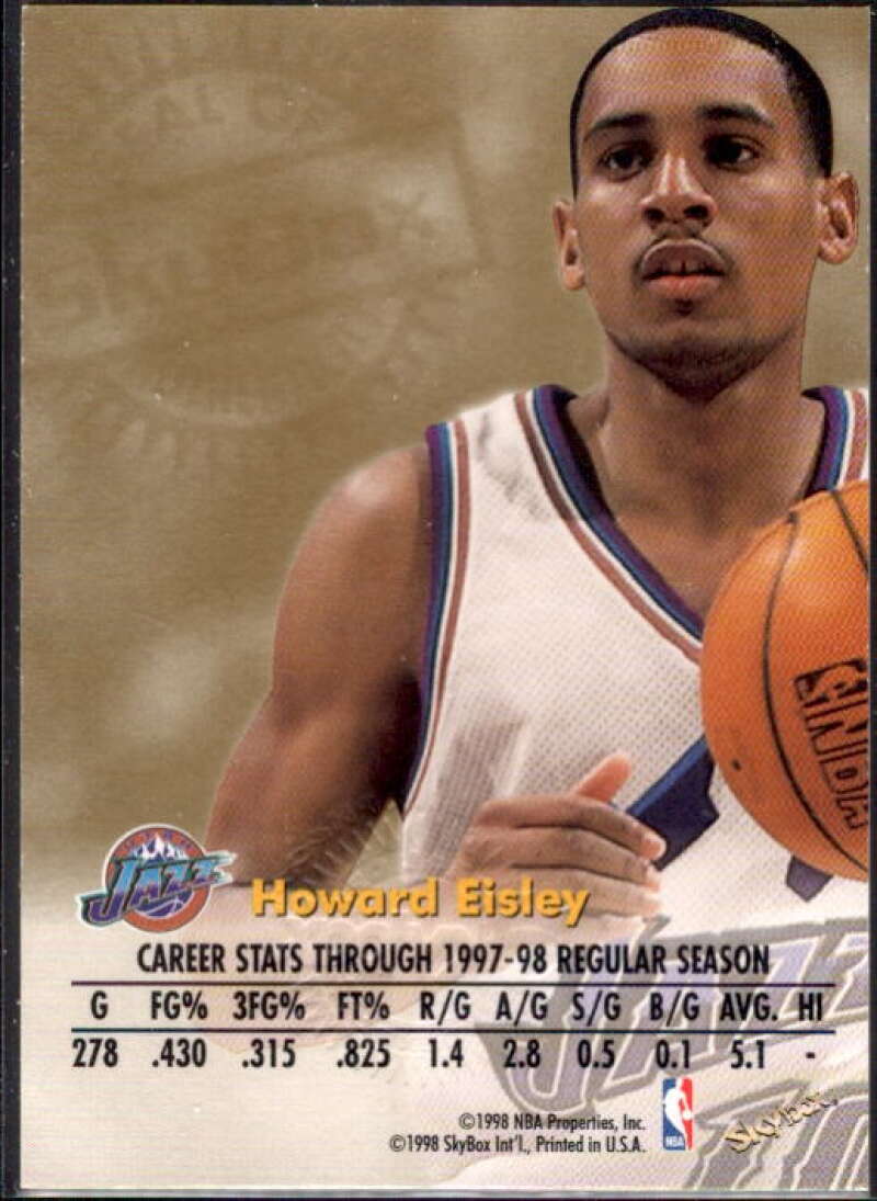 Howard Eisley Card 1998-99 SkyBox Premium Autographics #38  Image 2