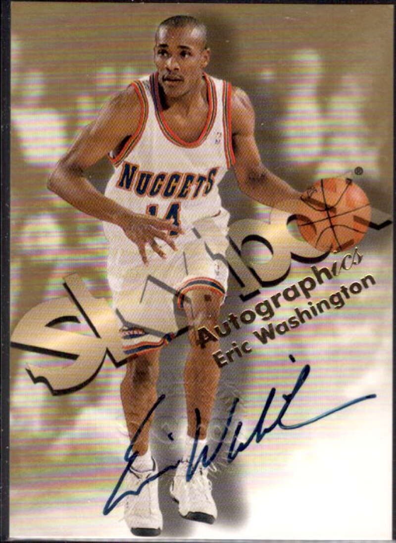 Eric Washington Card 1998-99 SkyBox Premium Autographics #130  Image 1