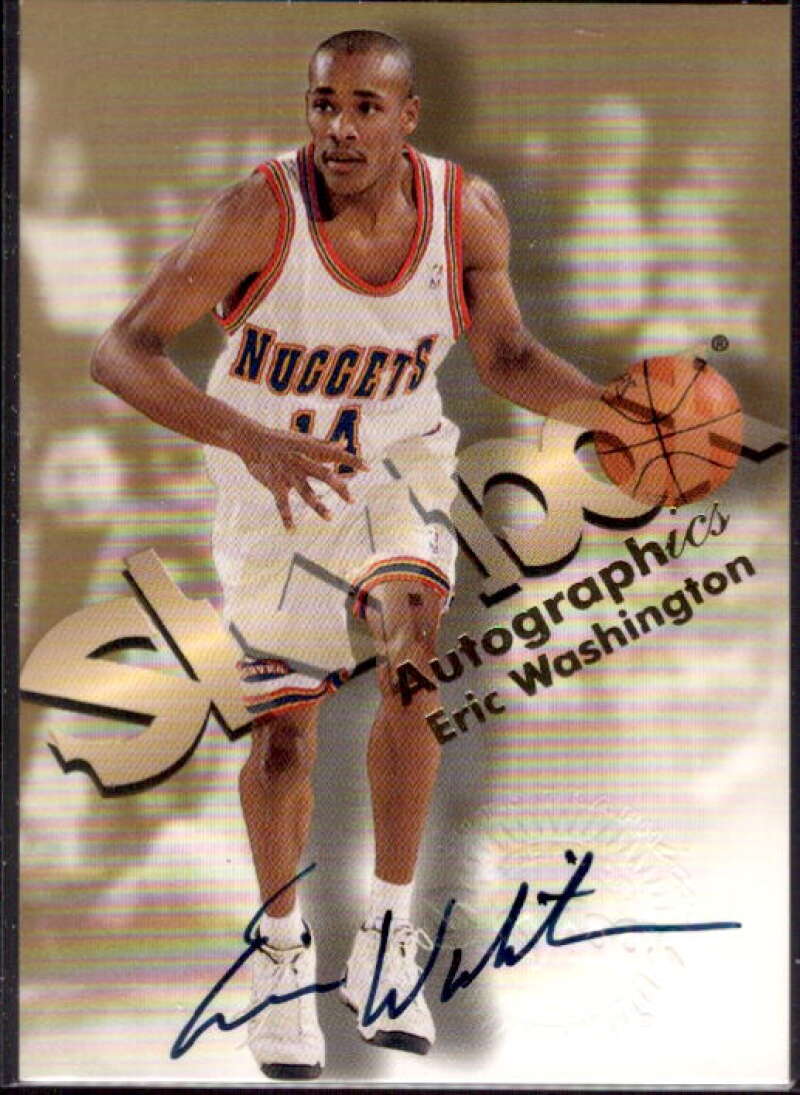 Eric Washington Card 1998-99 SkyBox Premium Autographics #130  Image 1