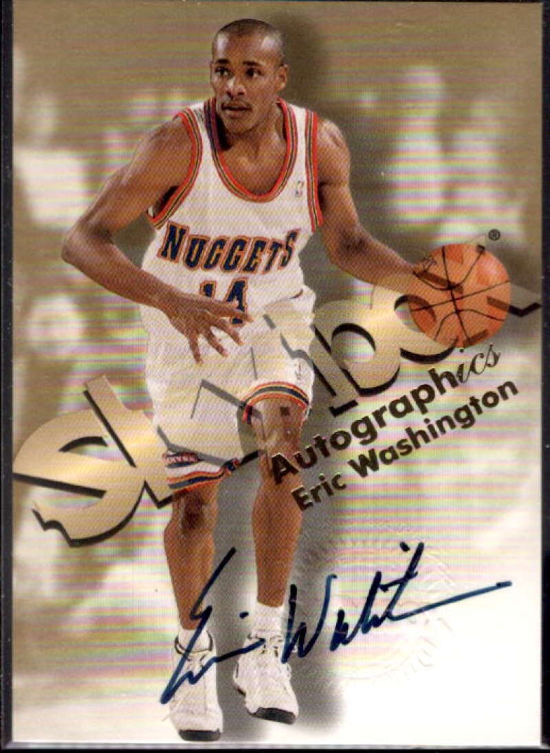 Eric Washington Card 1998-99 SkyBox Premium Autographics #130  Image 1