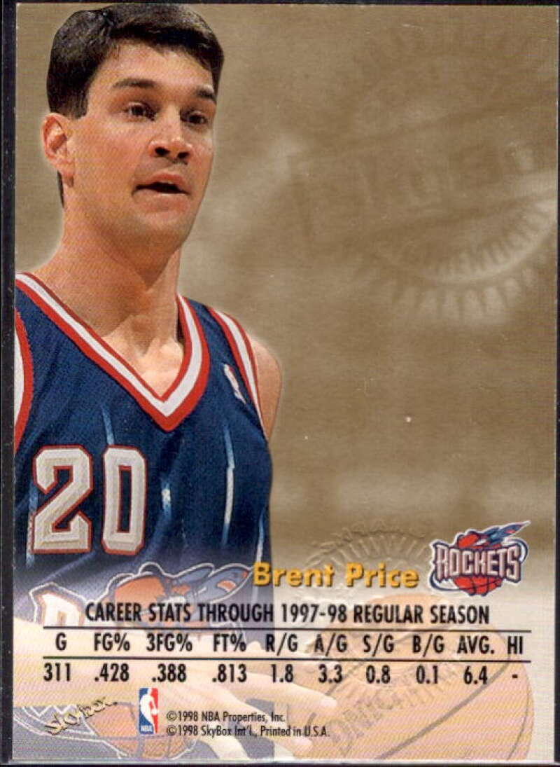 Brent Price Card 1998-99 SkyBox Premium Autographics #99  Image 2