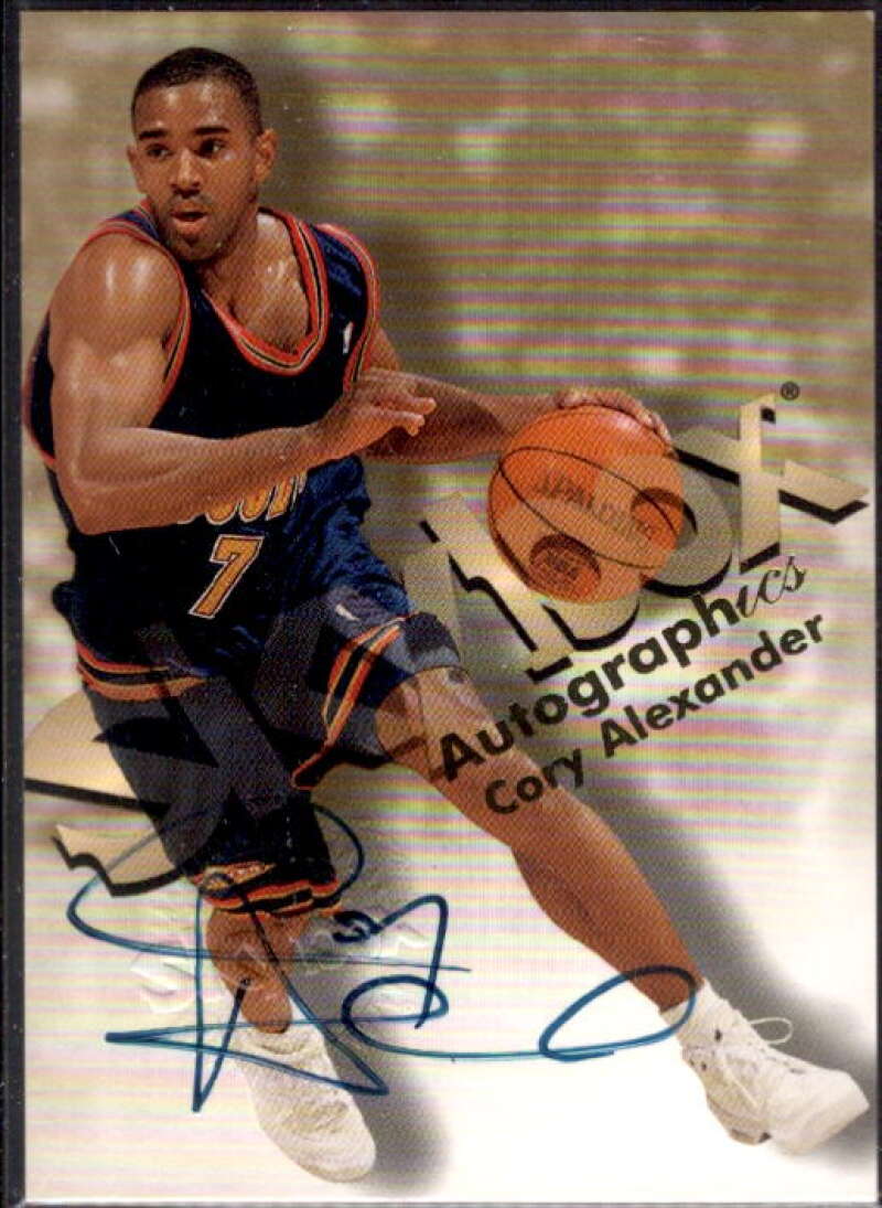 Cory Alexander Card 1998-99 SkyBox Premium Autographics #3  Image 1