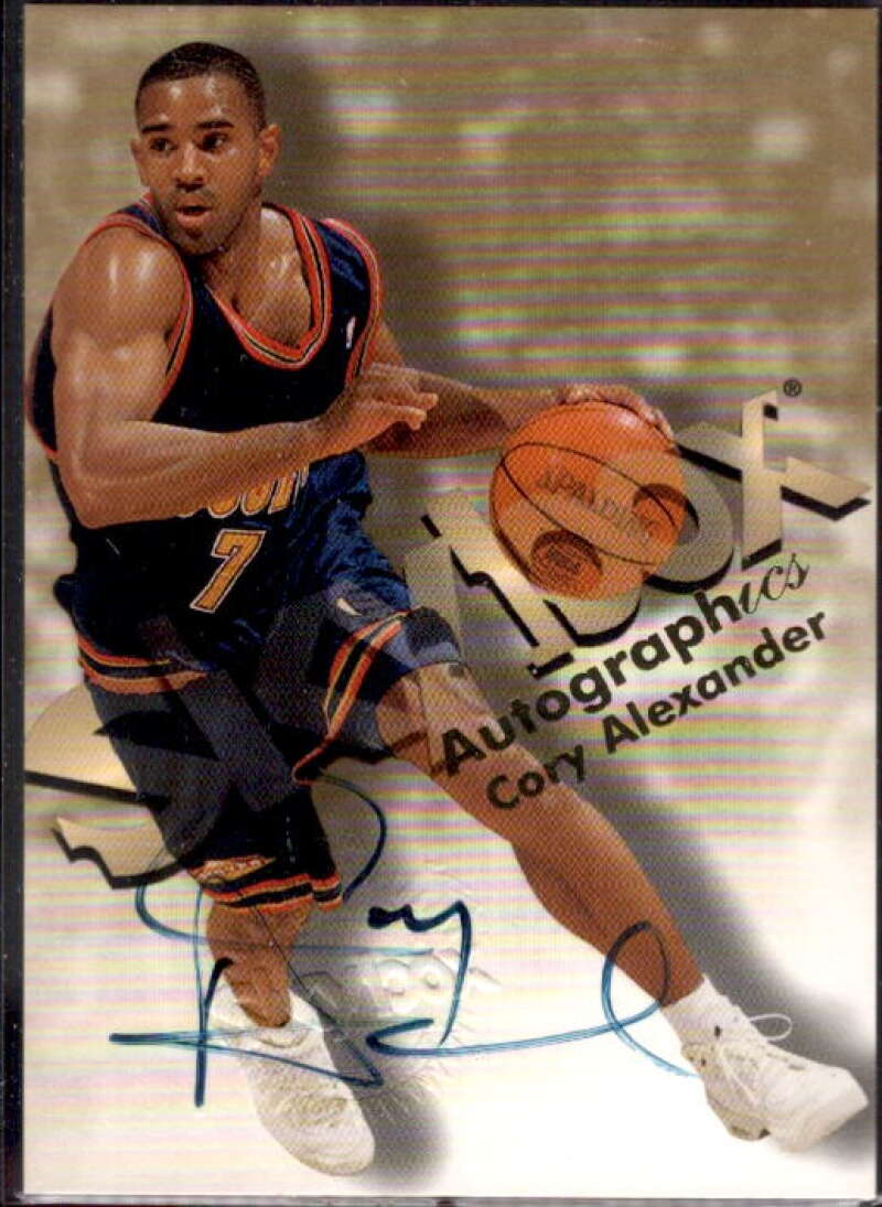 Cory Alexander Card 1998-99 SkyBox Premium Autographics #3  Image 1