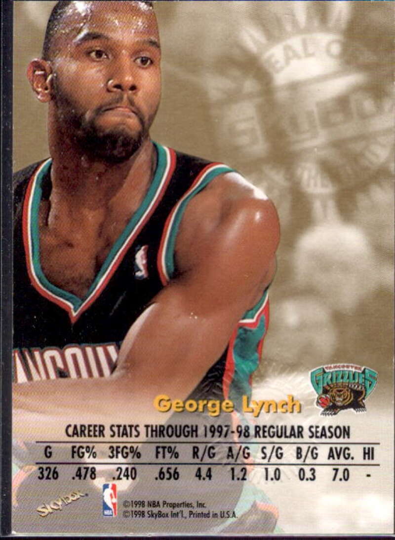 George Lynch Card 1998-99 SkyBox Premium Autographics #75  Image 2