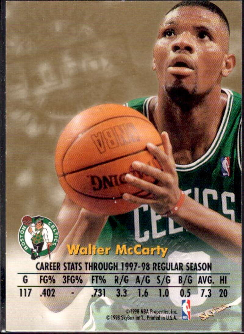 Walter McCarty Card 1998-99 SkyBox Premium Autographics #81  Image 2