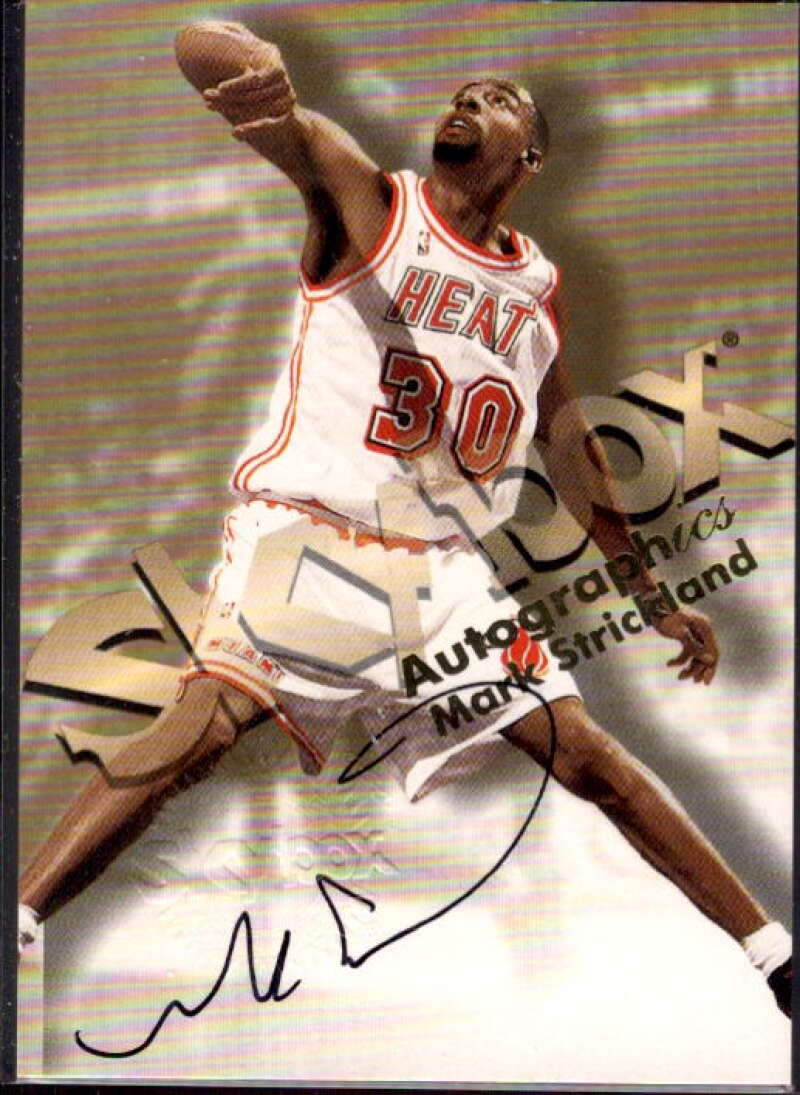 Mark Strickland Card 1998-99 SkyBox Premium Autographics #121  Image 1