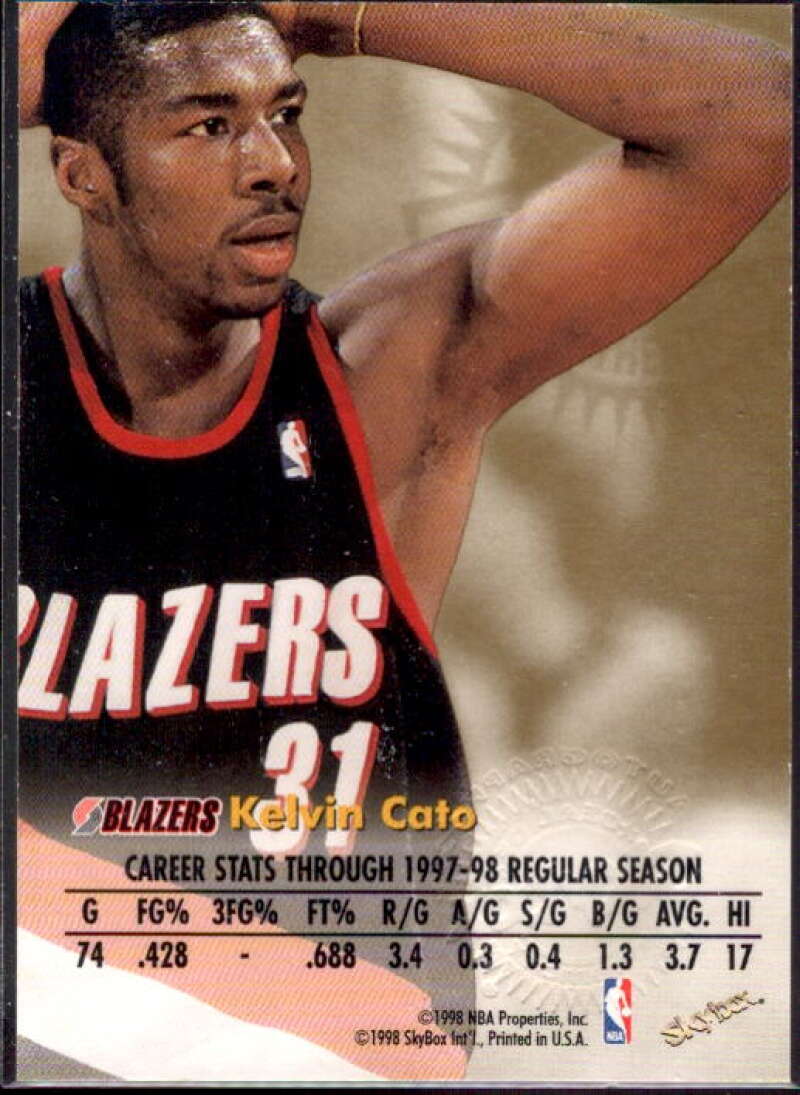 Kelvin Cato Card 1998-99 SkyBox Premium Autographics #26  Image 2