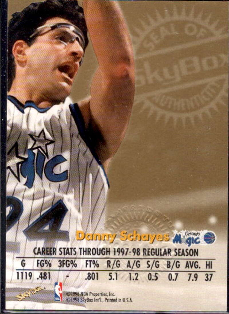 Danny Schayes Card 1998-99 SkyBox Premium Autographics #109  Image 2