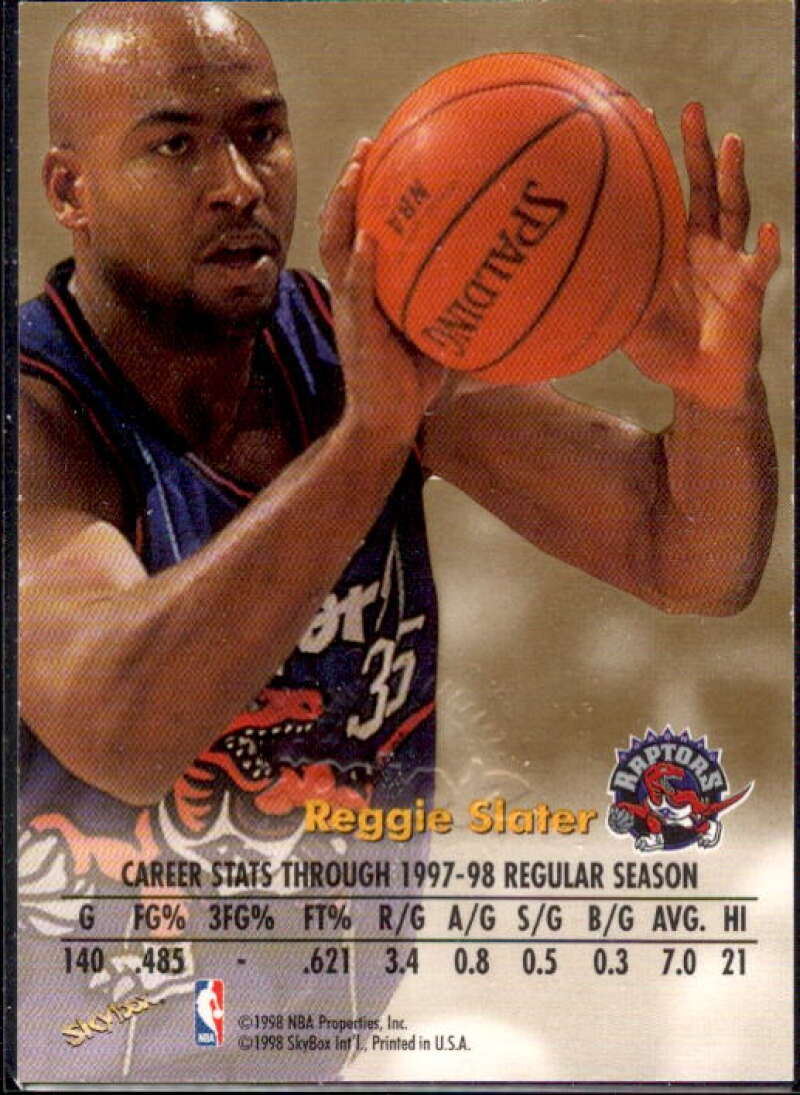 Reggie Slater Card 1998-99 SkyBox Premium Autographics #113  Image 2