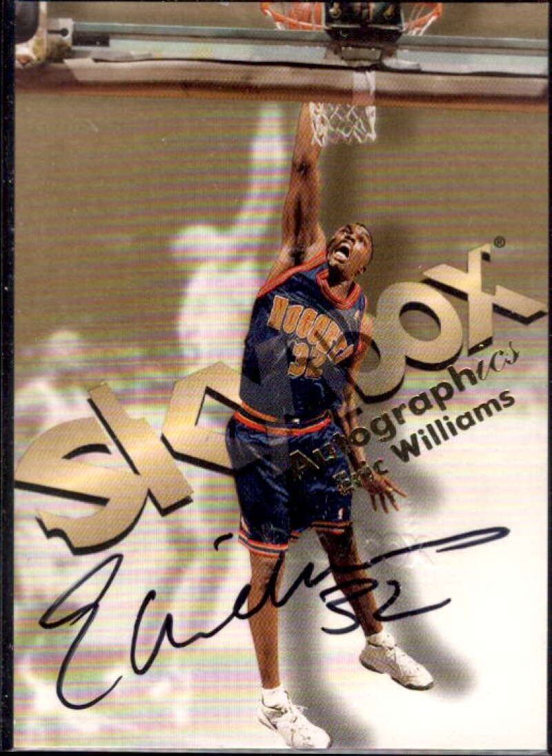 Eric Williams Card 1998-99 SkyBox Premium Autographics #134  Image 1