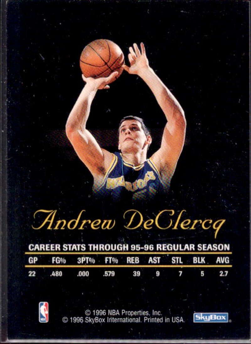 Andrew DeClercq Card 1996-97 SkyBox Premium Autographics #15  Image 2