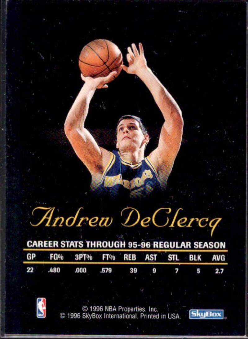 Andrew DeClercq Card 1996-97 SkyBox Premium Autographics #15  Image 2