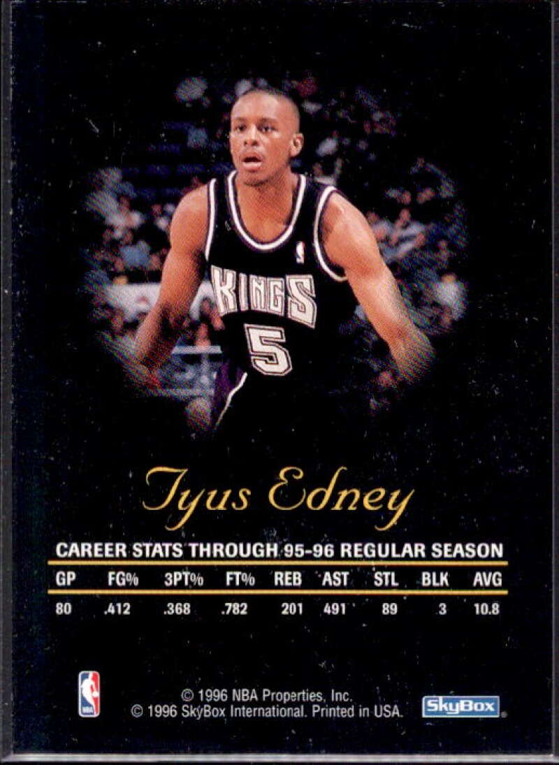 Tyus Edney Card 1996-97 SkyBox Premium Autographics #19  Image 2