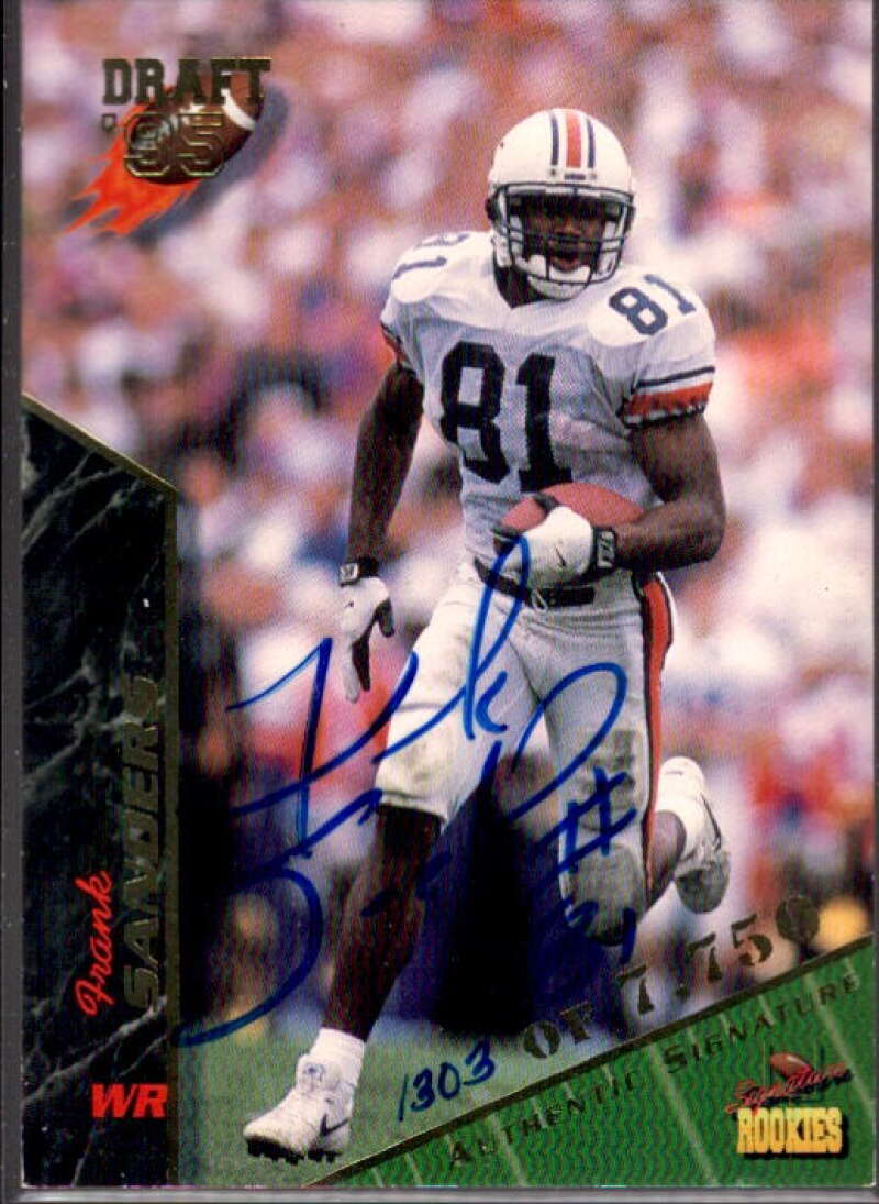 Frank Sanders Card 1995 Signature Rookies Autographs #62  Image 1