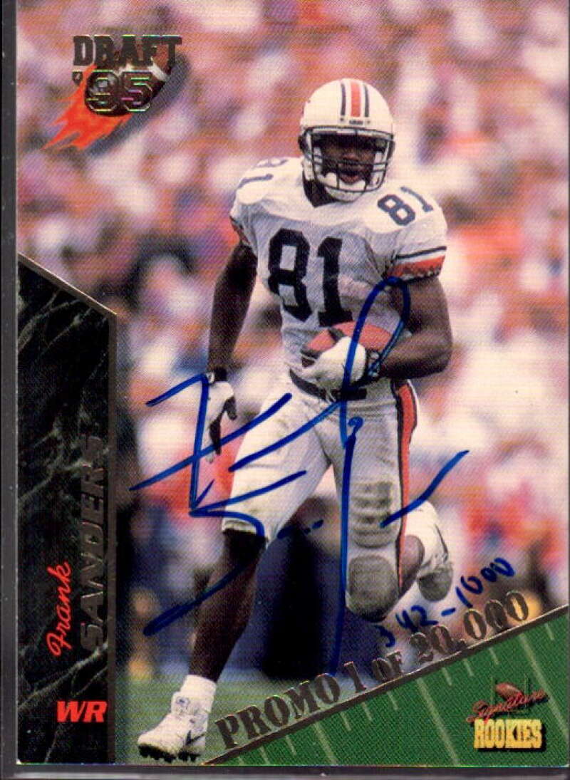 Frank Sanders Promo Card 1995 Signature Rookies Autographs #62  Image 1