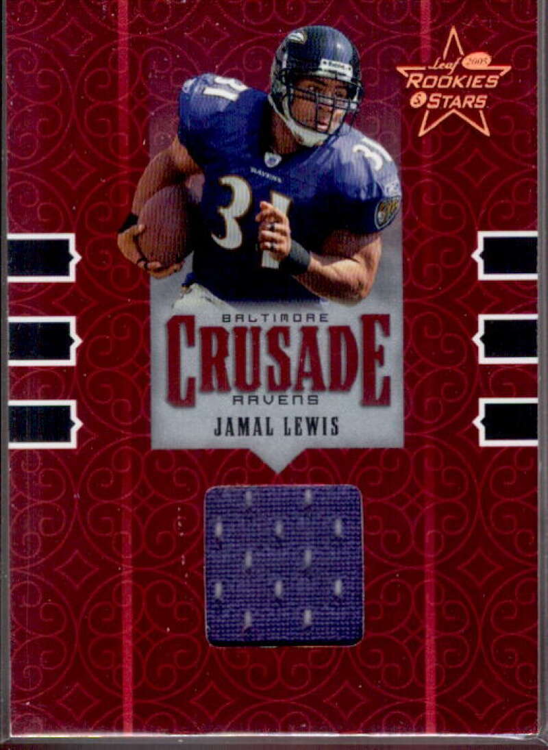 Jamal Lewis Card 2005 Leaf Rookies and Stars Crusade Materials #C13  Image 1