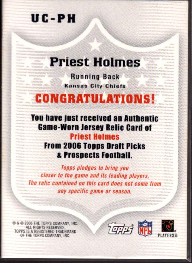 Priest Holmes M 2006 Topps Draft Picks and Prospects Upperclassmen Jersey #UCPH  Image 2