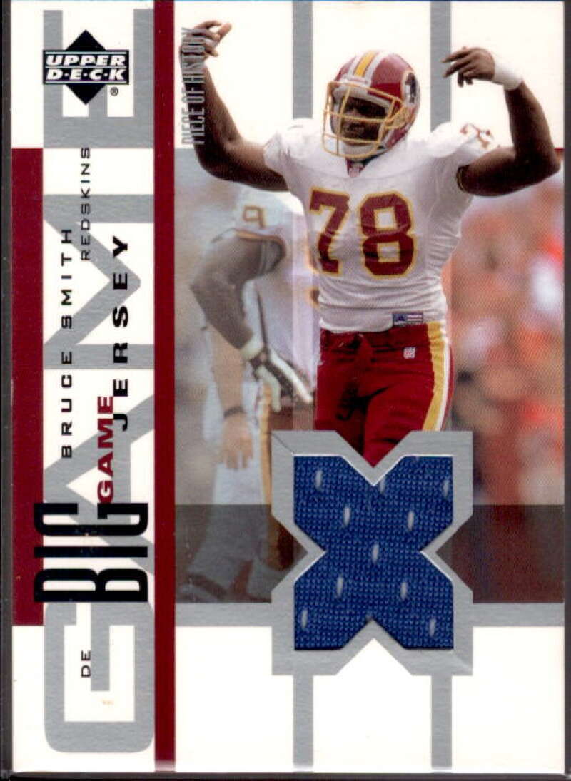 Bruce Smith Card 2002 UD Piece of History The Big Game Jerseys #BGJBS  Image 1