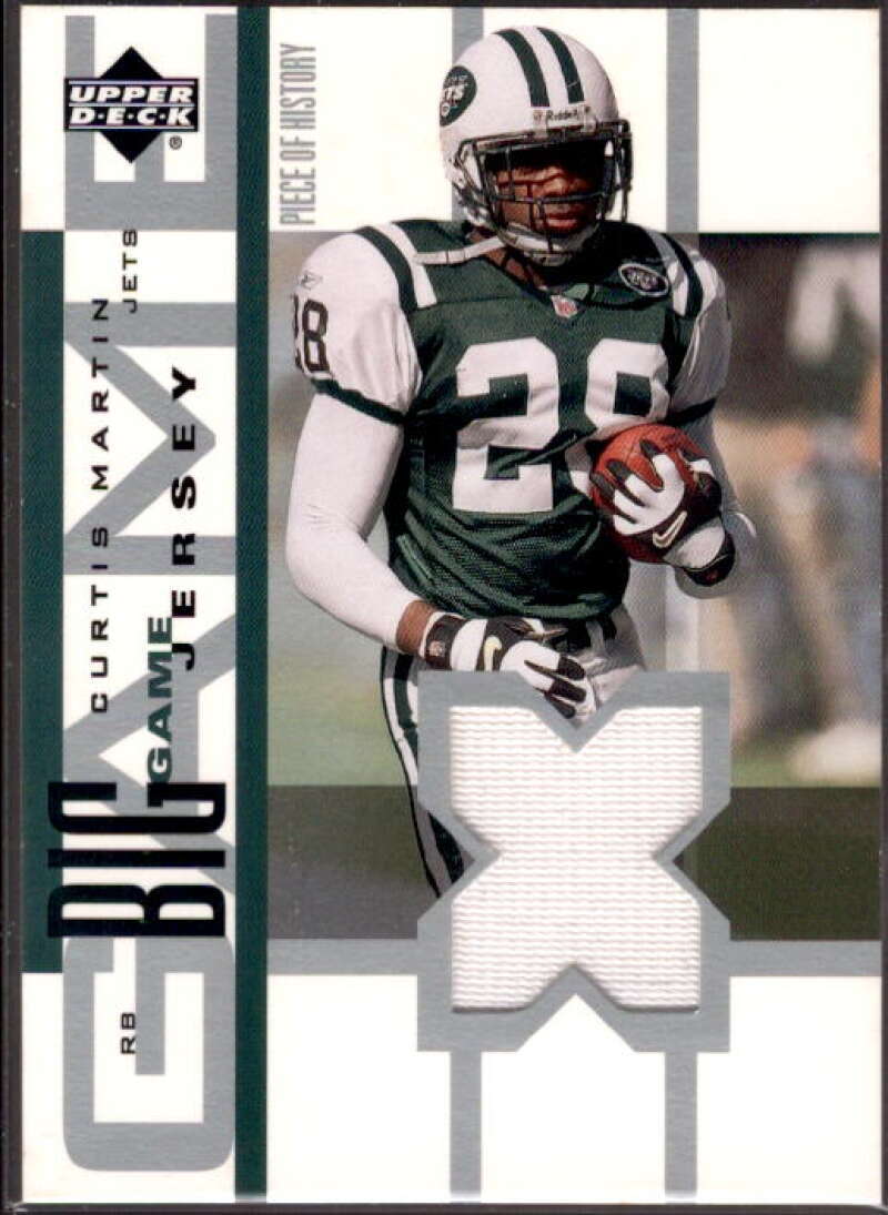 Curtis Martin SP Card 2002 UD Piece of History The Big Game Jerseys #BGJCM  Image 1