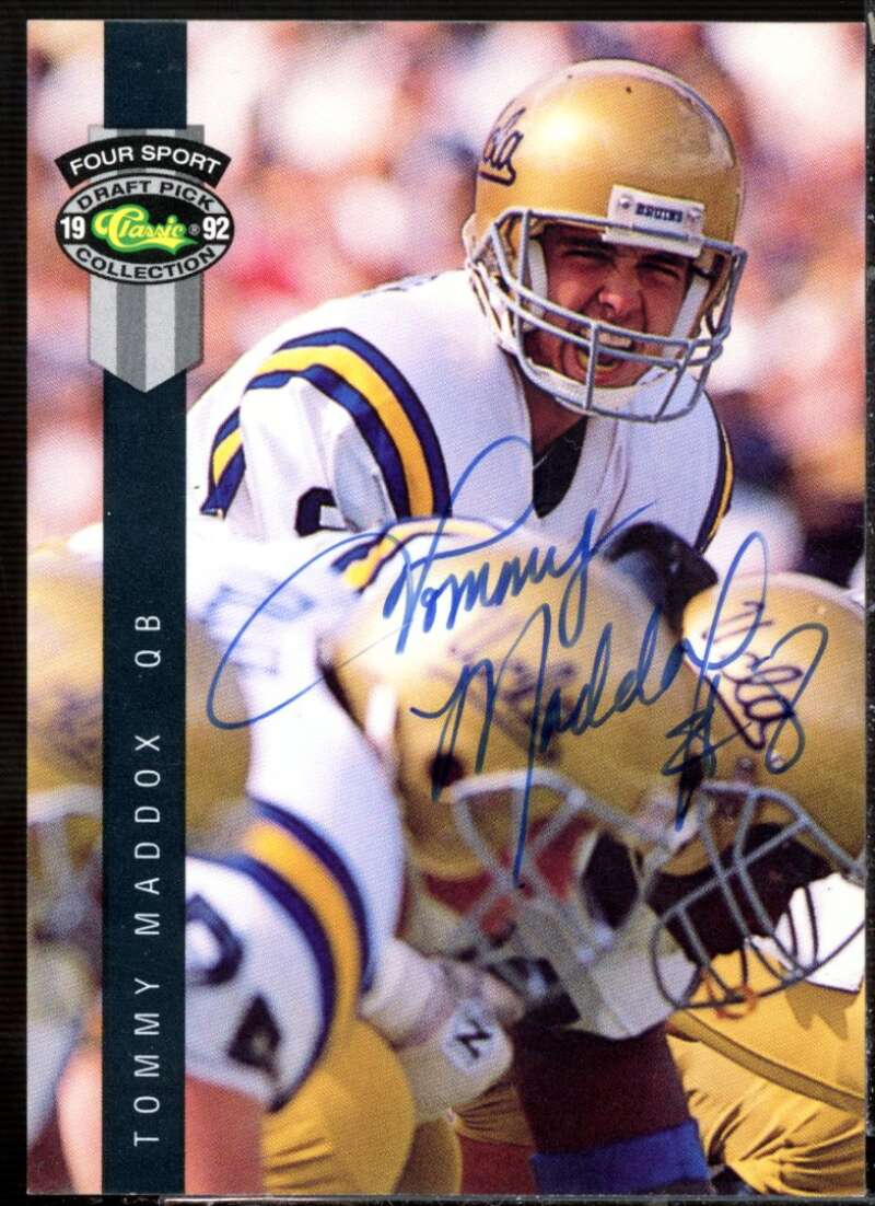 Tommy Maddox Rookie Card 1992 Classic Four Sport Autographs #126  Image 1