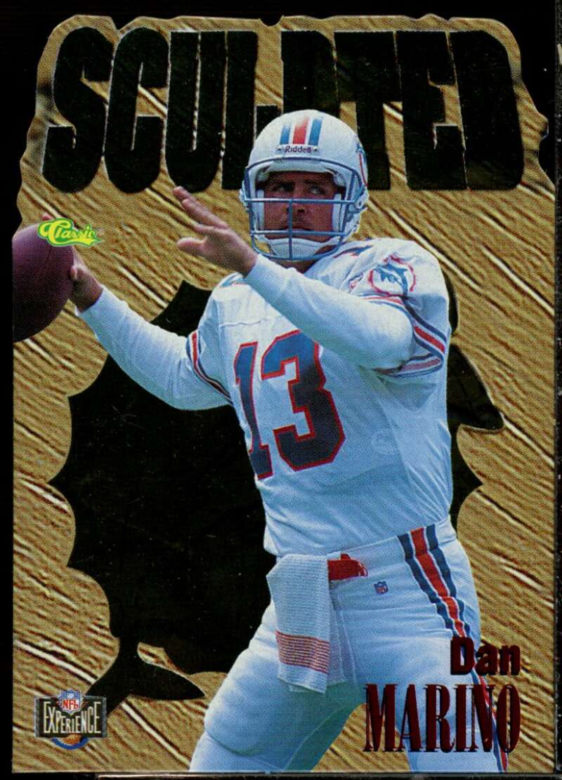 Dan Marino Card 1996 Classic NFL Experience Sculpted #S12  Image 1