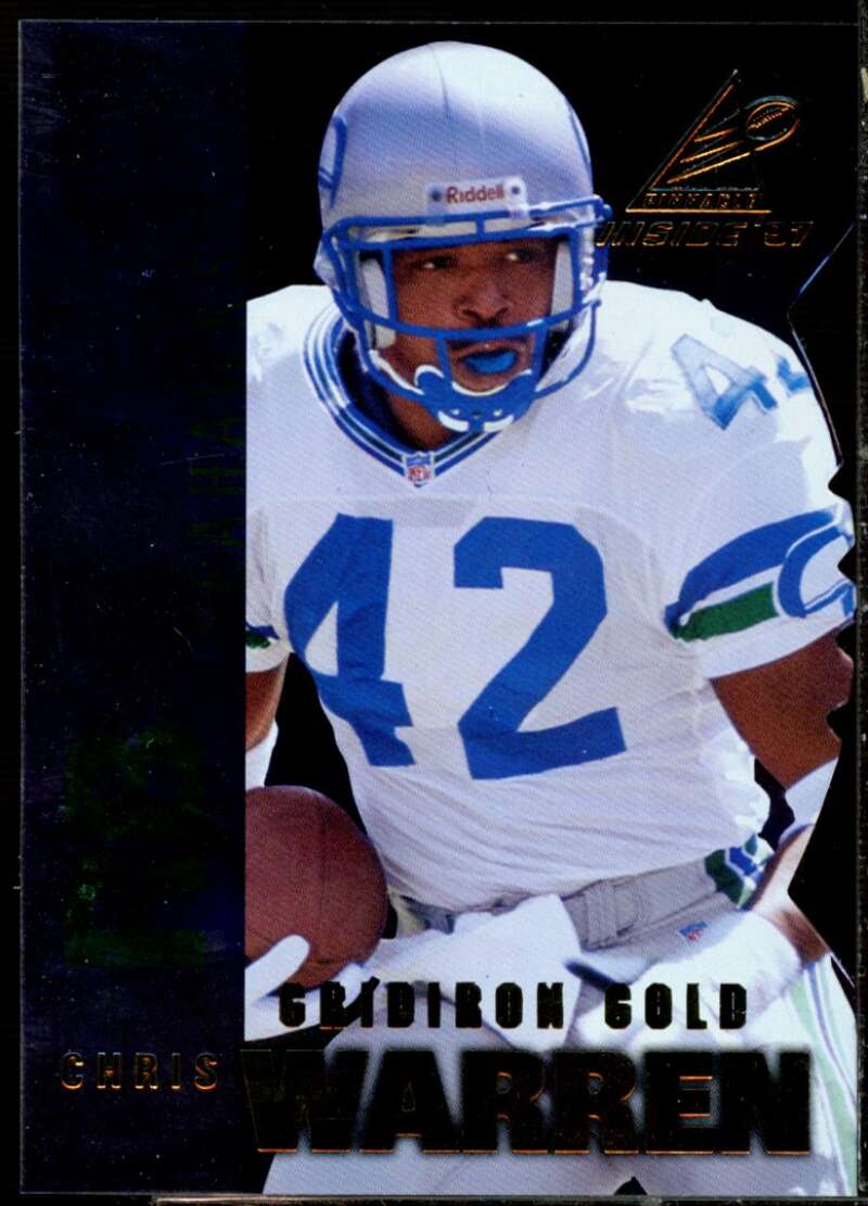 Chris Warren Card 1997 Pinnacle Inside Gridiron Gold #41  Image 1