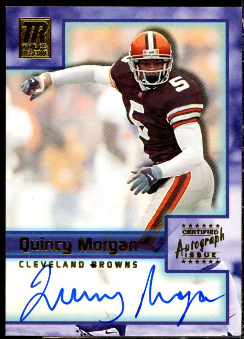 Quincy Morgan Card 2001 Topps Reserve Autographs #TRQM  Image 1