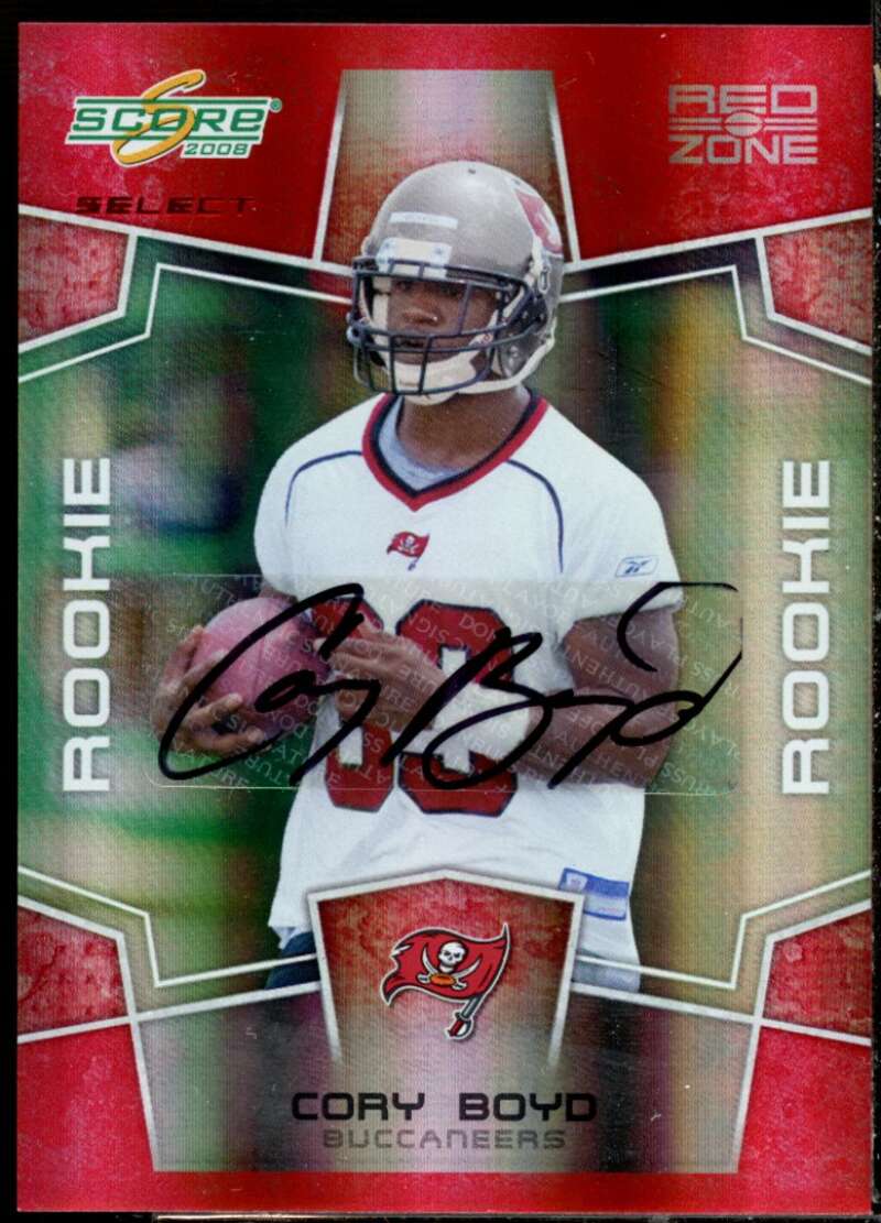 Cory Boyd Rookie Card 2008 Select Autographs Red Zone #428  Image 1