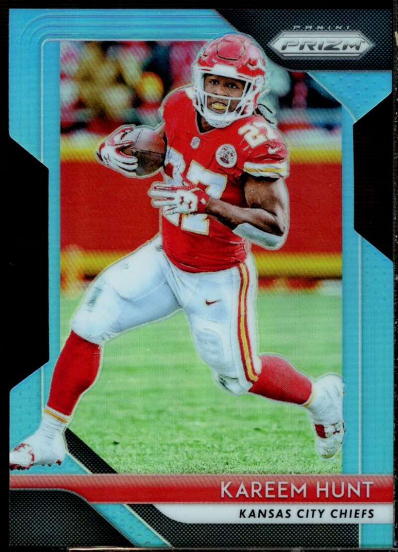 Kareem Hunt Card 2018 Panini Prizm Prizms Light Blue #104  Image 1