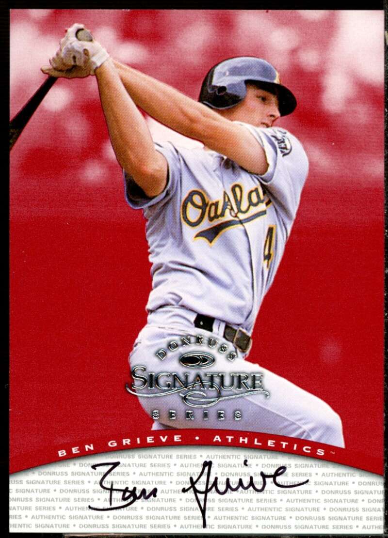 Ben Grieve Card 1997 Donruss Signature Autographs #44  Image 1