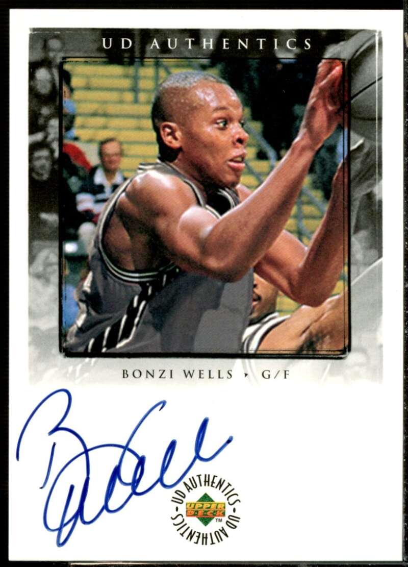 Bonzi Wells Rookie Card 1998-99 UD Authentics Autograph #BW  Image 1