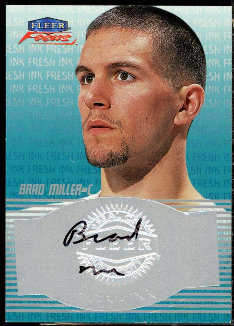 Brad Miller Rookie Card 1999-00 Fleer Focus Fresh Ink #18  Image 1