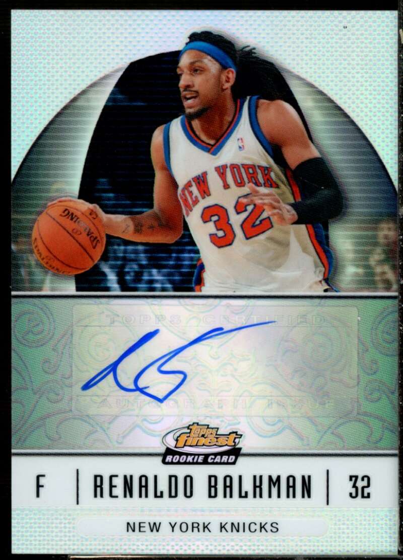 Renaldo Balkman Card 2006-07 Finest Rookie Autographs Refractors #93  Image 1