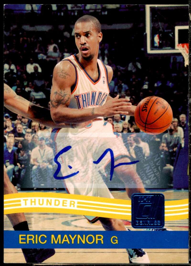 Eric Maynor Card 2010-11 Donruss Signatures #141  Image 1