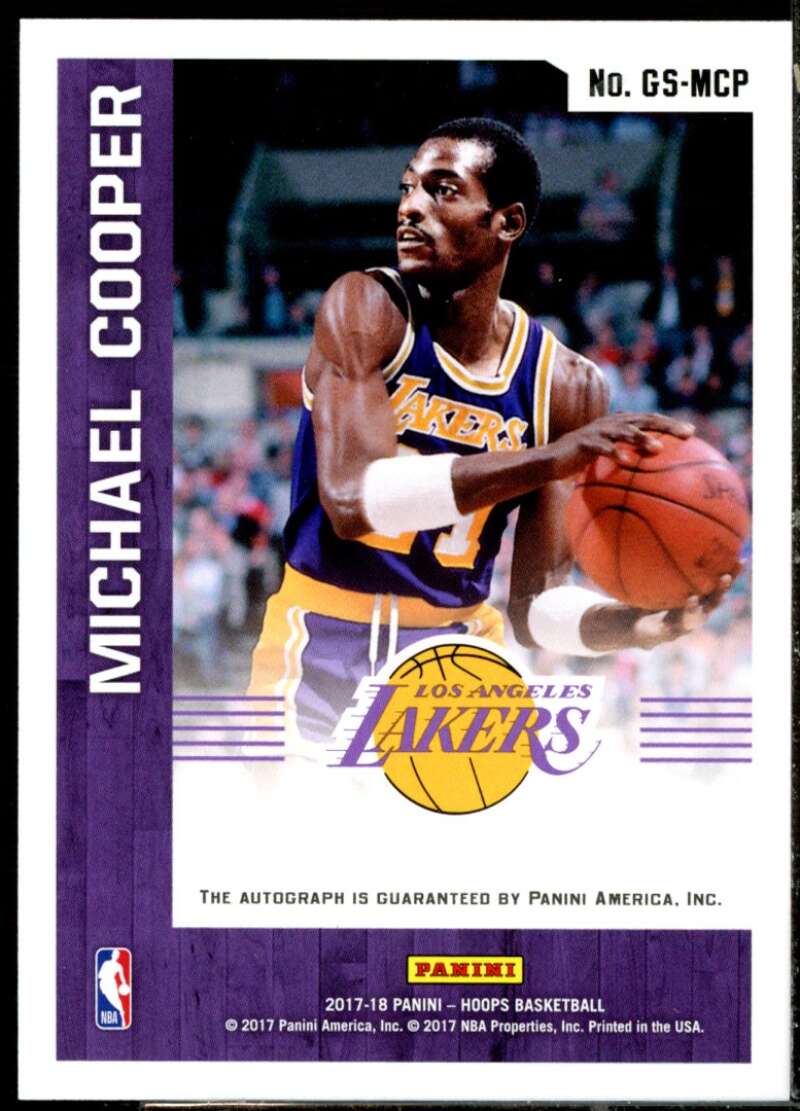 Michael Cooper Card 2017-18 Hoops Great SIGnificance Autographs #89  Image 2