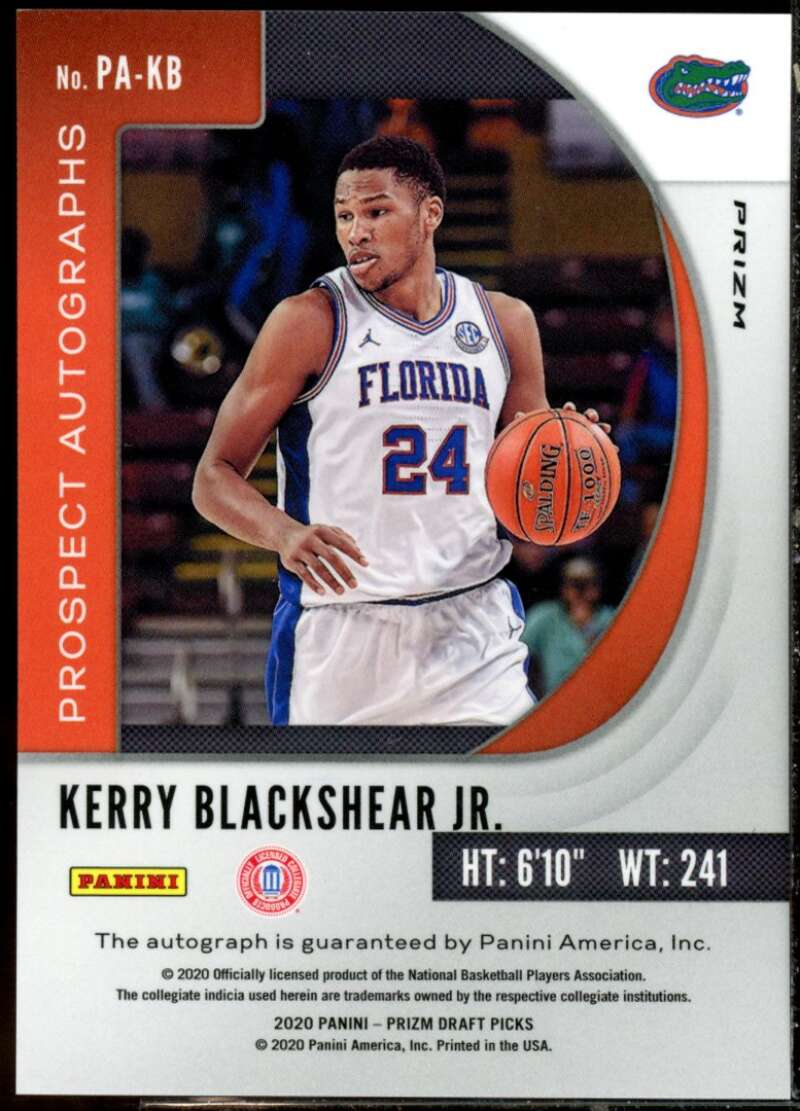 Kerry Blackshear Jr. 2020-21 Prizm Draft Picks Prospect Autographs Red Ice #67  Image 2