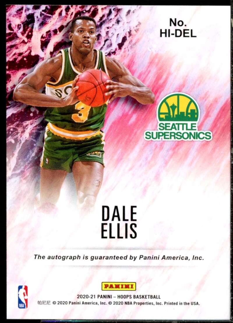 Dale Ellis Card 2020-21 Hoops Hoops Ink #3  Image 2