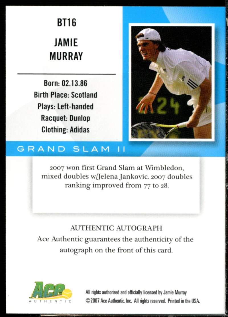 Jamie Murray 2008 Ace Authentic Grand Slam Breaking Through Auto Bronze #16  Image 2