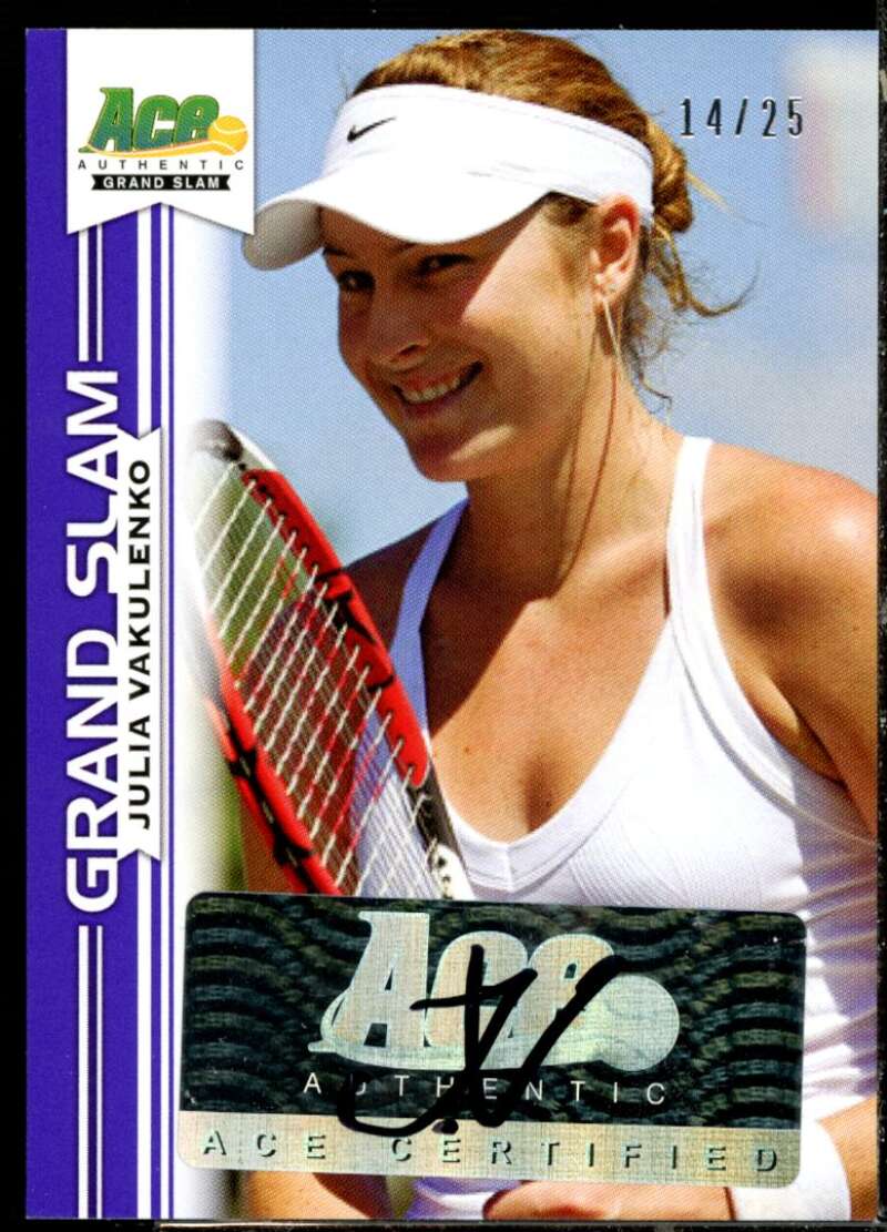 Julia Vakulenko Card 2013 Ace Authentic Grand Slam Purple #BAJV1  Image 1