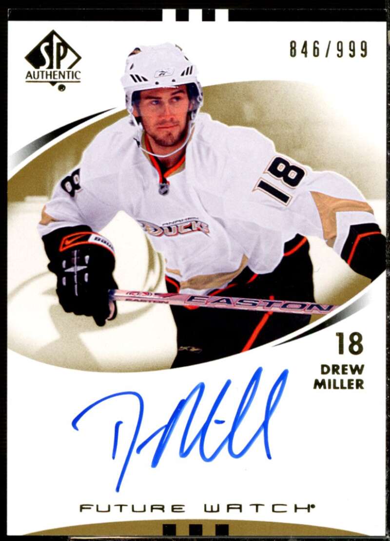 Drew Miller AU RC Card 2007-08 SP Authentic #192  Image 1