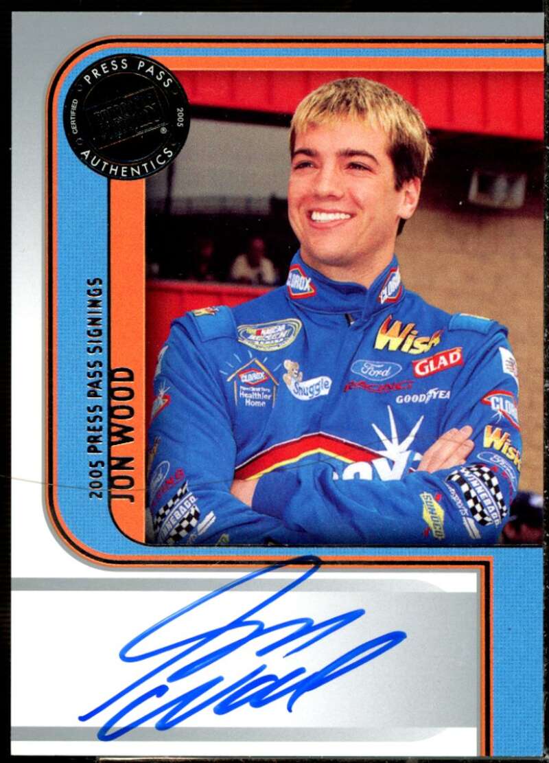 Jon Wood S Card 2005 Press Pass Signings #63  Image 1