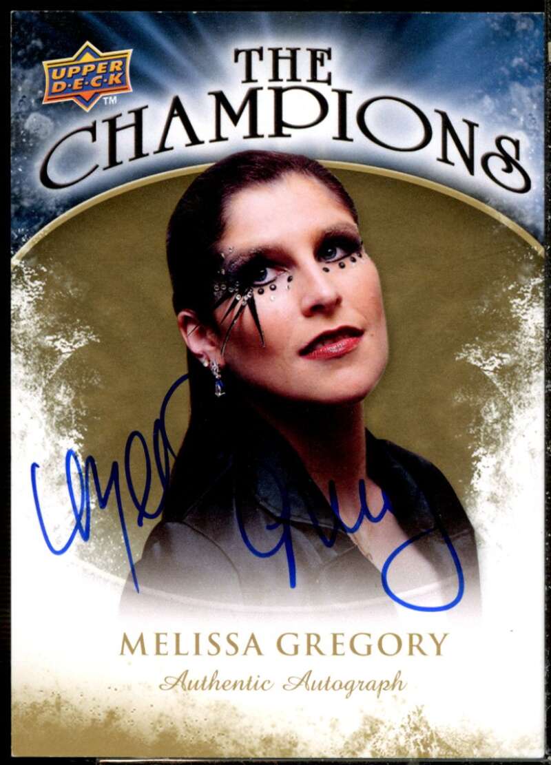 Melissa Gregory Card 2009-10 Upper Deck The Champions Autographs Gold #CHME  Image 1