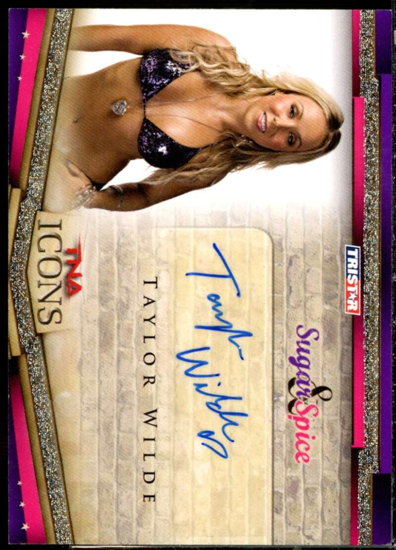 Taylor Wilde Card 2010 TRISTAR TNA Icons Sugar and Spice Autographs Gold #SS3  Image 1