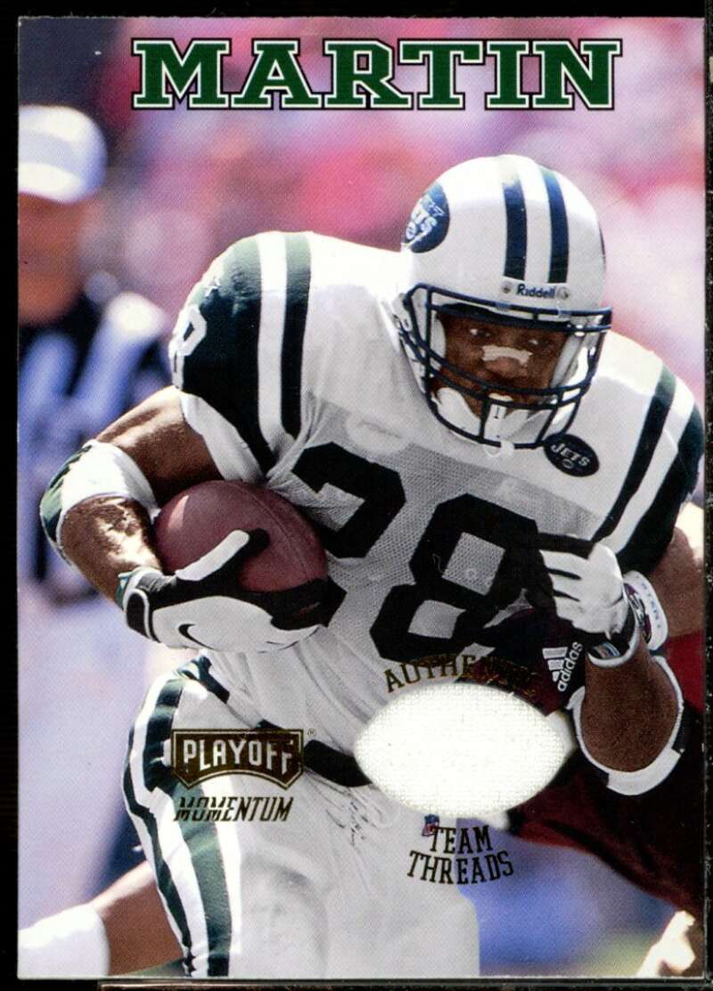 Curtis Martin Card 1998 Playoff Momentum Team Threads Home #12  Image 1