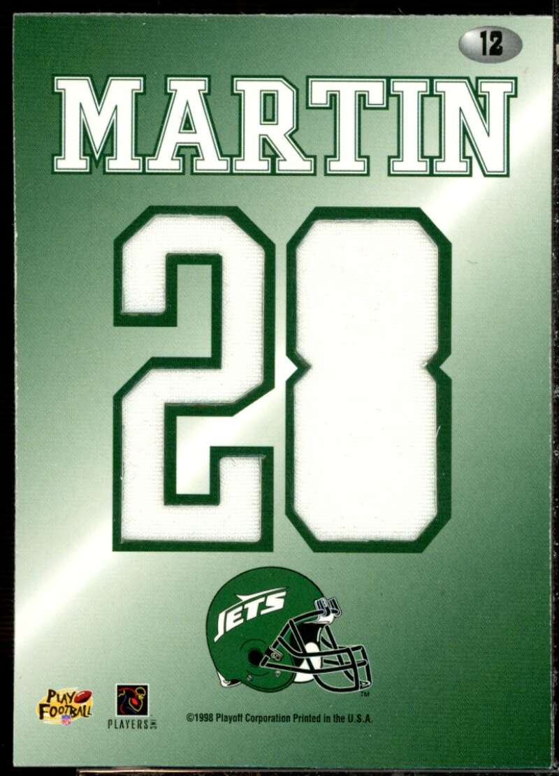 Curtis Martin Card 1998 Playoff Momentum Team Threads Home #12  Image 2