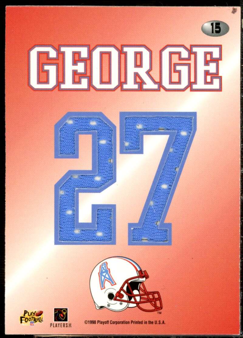 Eddie George Card 1998 Playoff Momentum Team Threads Away #15  Image 2