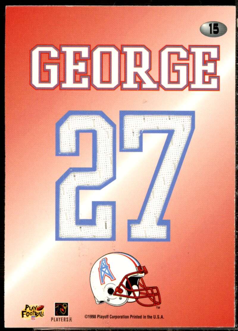 Eddie George Card 1998 Playoff Momentum Team Threads Home #15  Image 2